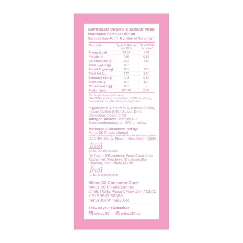 MINUS THIRTY Espresso Mini Stick Vegan & Sugar Free