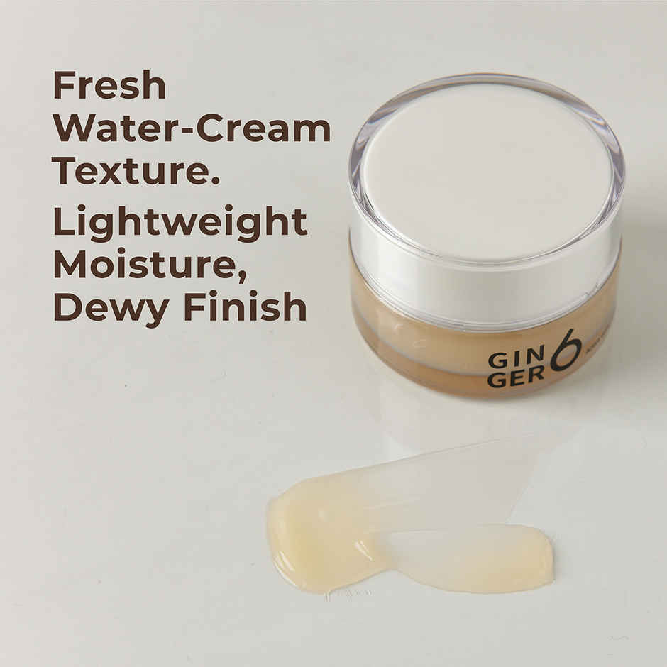 GINGER6 Active Water Cream |76% Ginger Extract, Niacinamide, Anti-Aging Peptides, HA Hydration