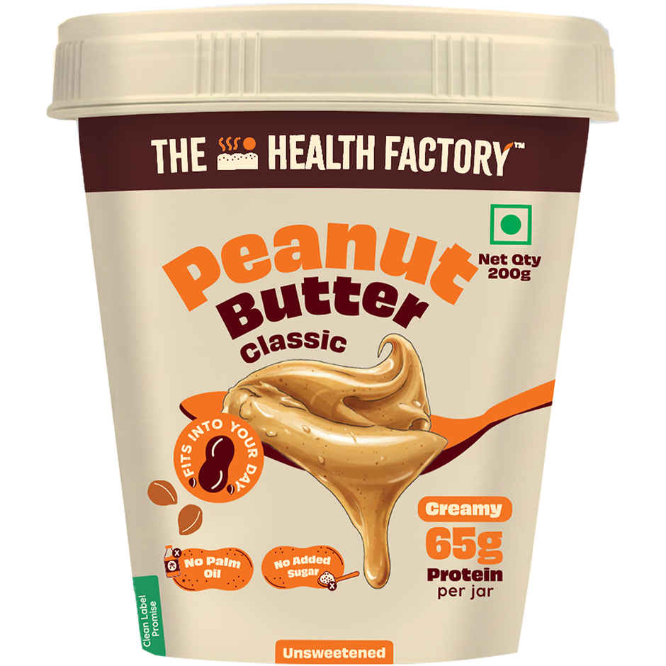 The Health Factory Peanut Butter Classic Creamy | Unsweetened | No Added Sugar