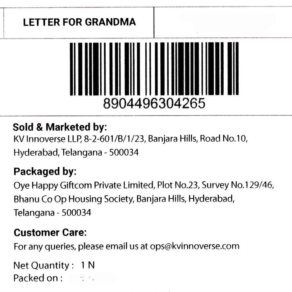 Happy Mail Letter For Grandma