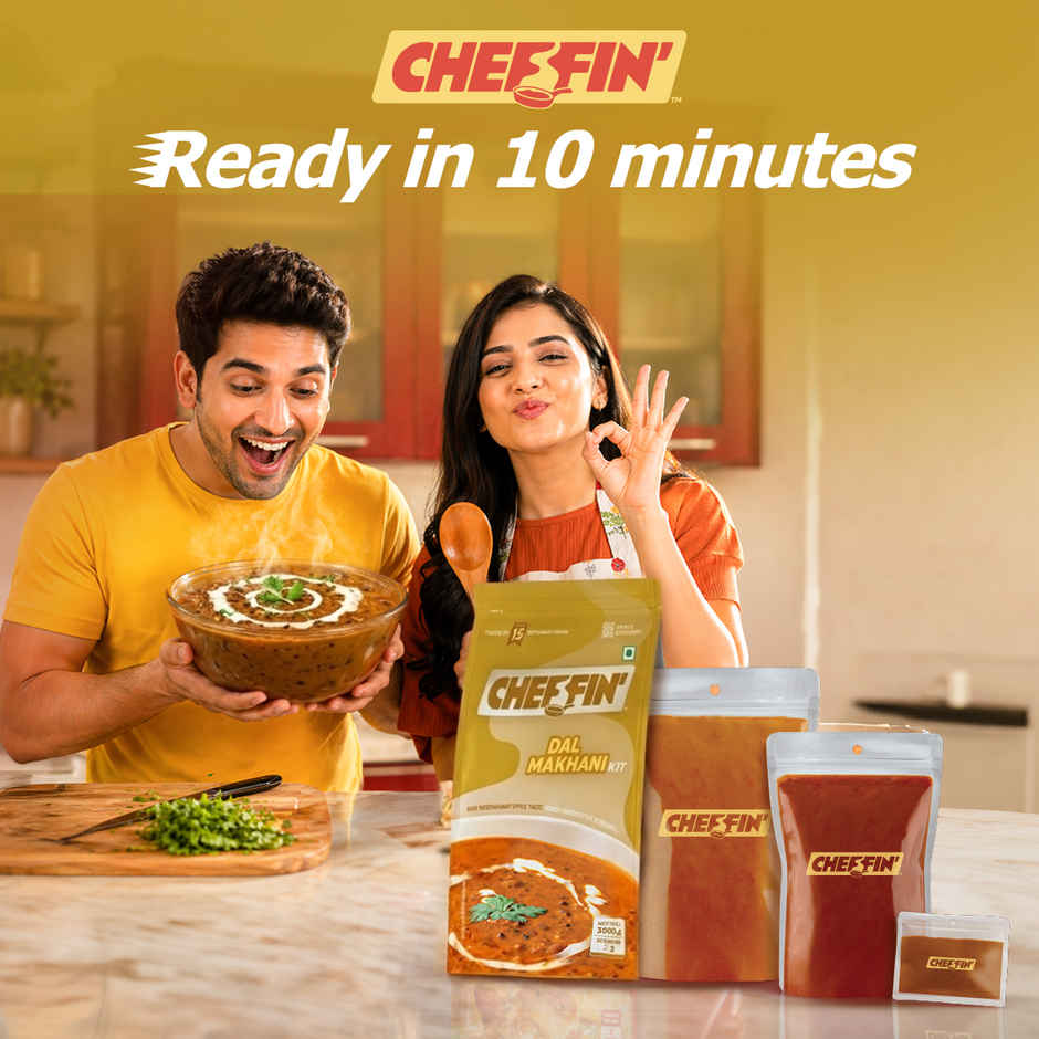 Cheffin' Dal Makhani | Gourmet Cooking Kit | Serves 2-3 | Ready in 10 Min