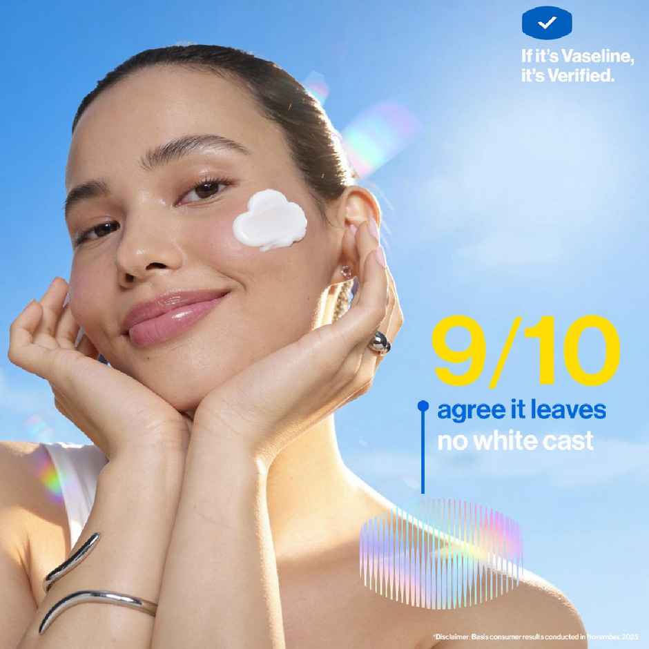 Vaseline Cloud Soft SPF 50 Light Moisturiser | Ceramides & Hyaluron | Non-Sticky Hydration