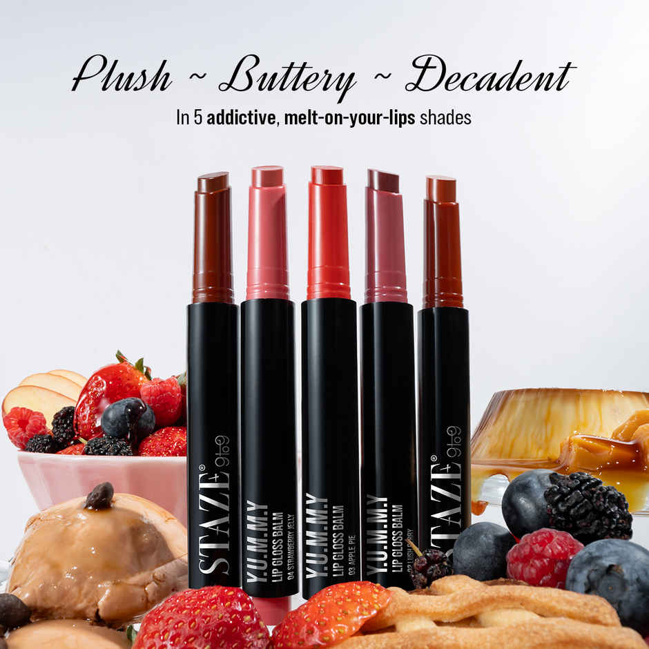 Staze Y.U.M.M.Y Gloss + Tint + Balm with SPF 15 | Glossy Finish | 01 Salted Caramel | 2 gm