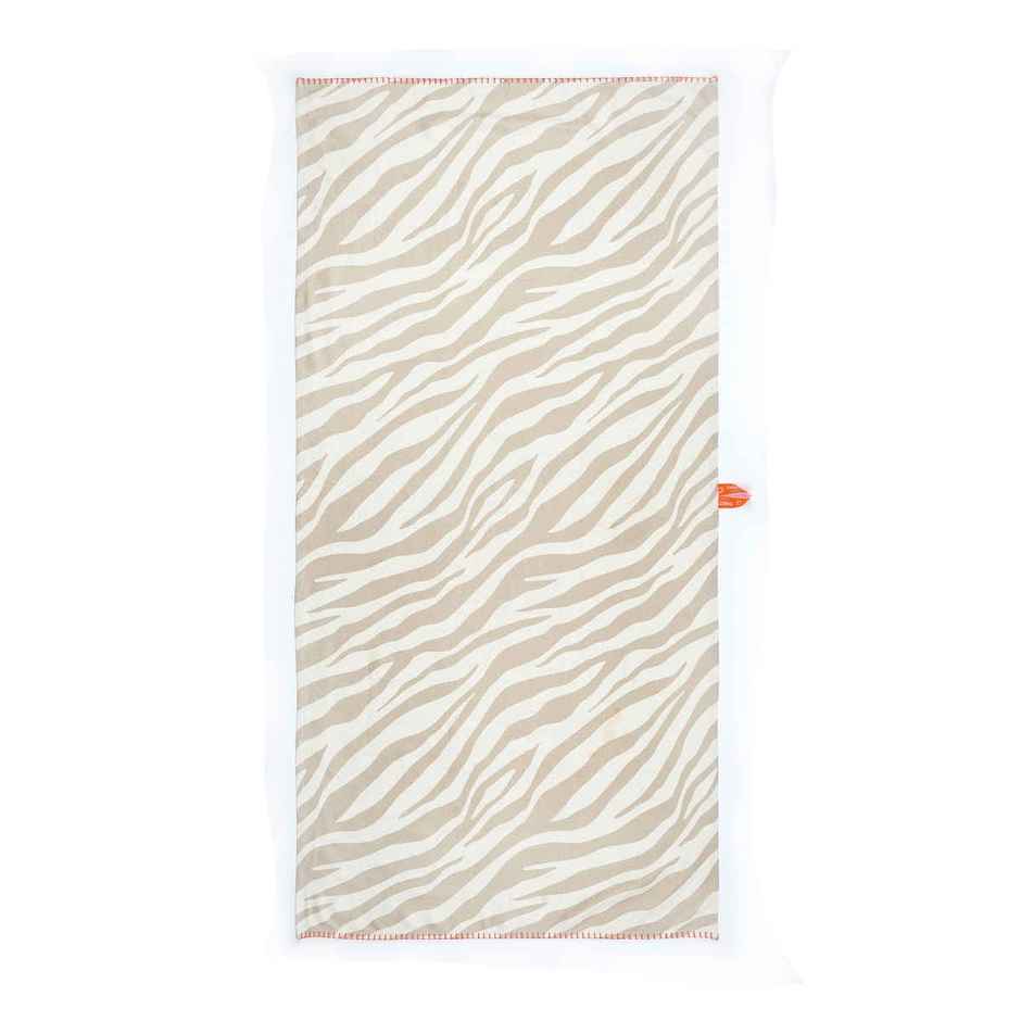 Thirsty Towel by Doctor Towels Taupe Tiger Bamboo Bath Towel | 70 x 140 cm | 210 GSM - Natural Base