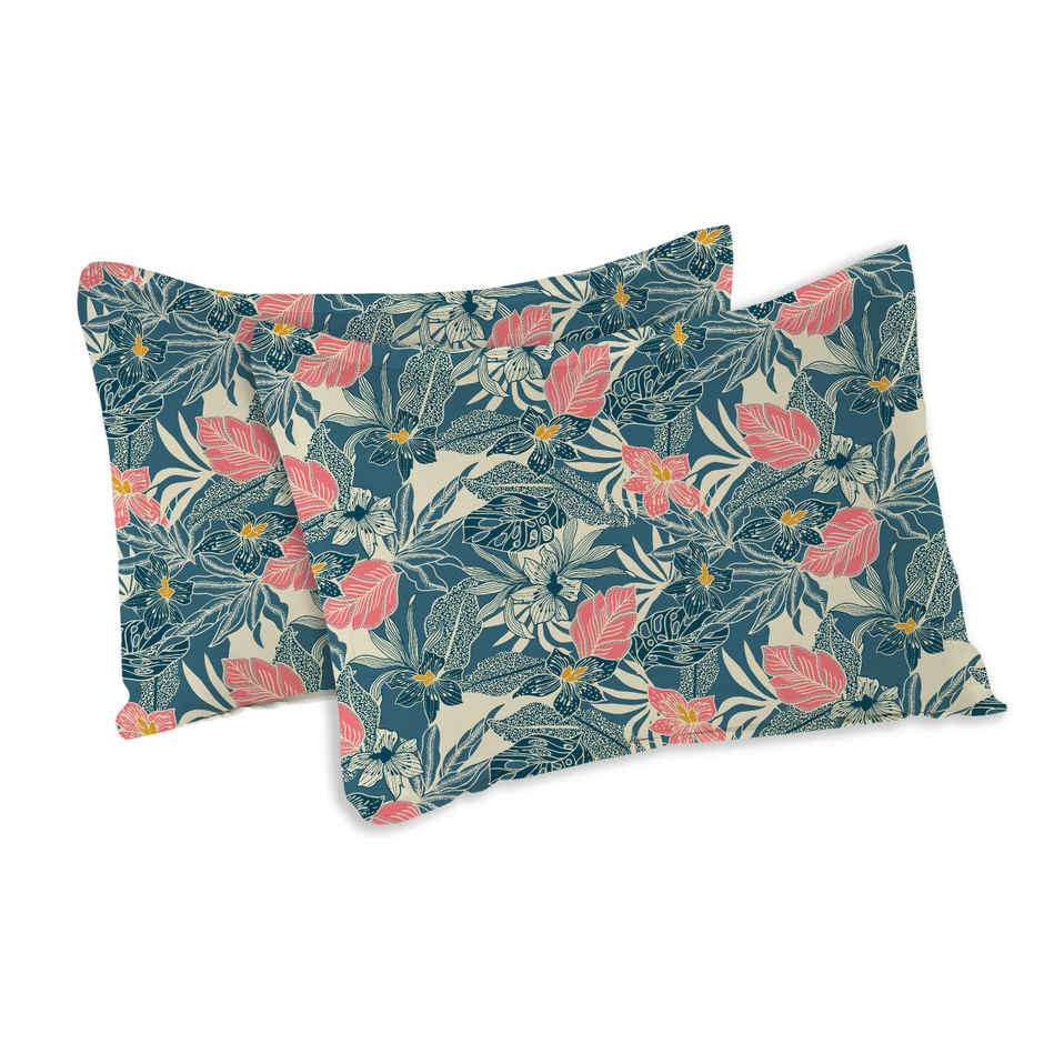 Home Elegance by myTrident Microfiber Bedsheet Set | Queen Size Double Bed sheet | 2 Pillow Covers | Wildflower