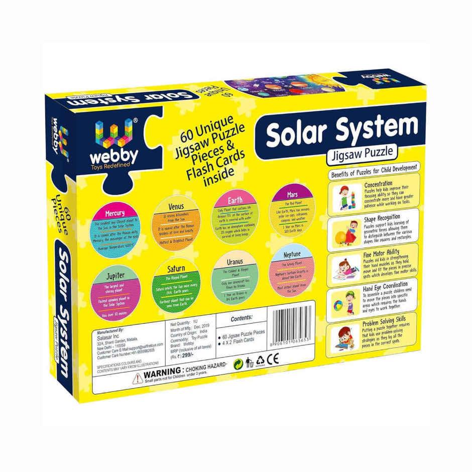 Webby Solar System Jigsaw Puzzle -Multicolour