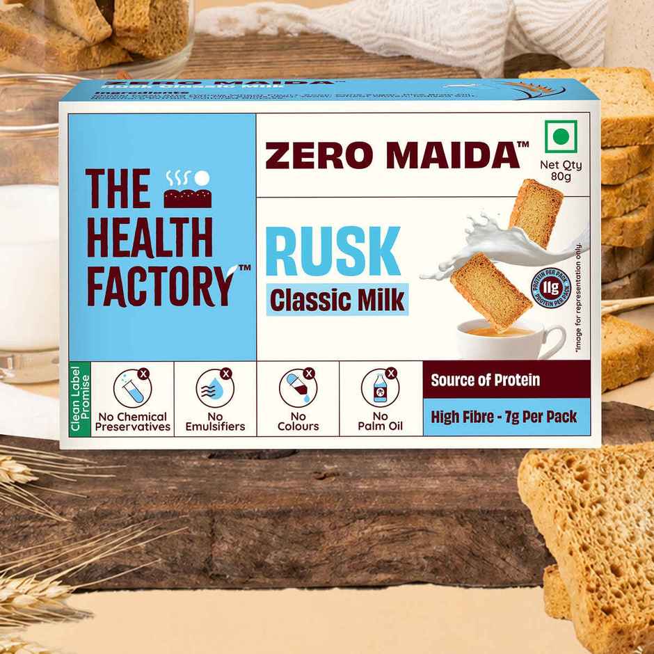 The Health Factory Milk Rusk | Zero Maida