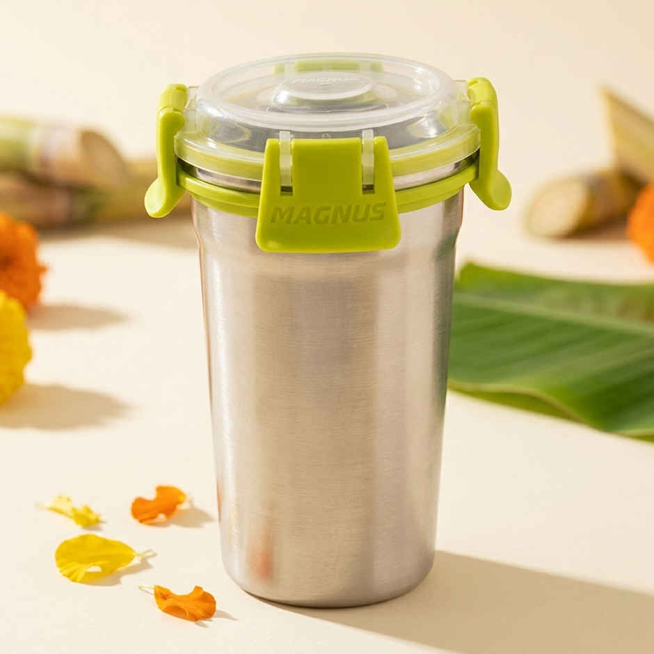 Magnus Klip Lock Stainless Steel Matte Tumbler - 350 ml