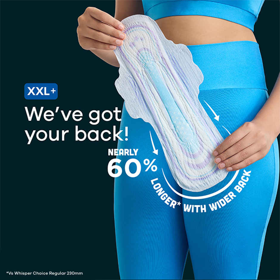Whisper Bindazzz Nights Sanitary Pads | XXL+