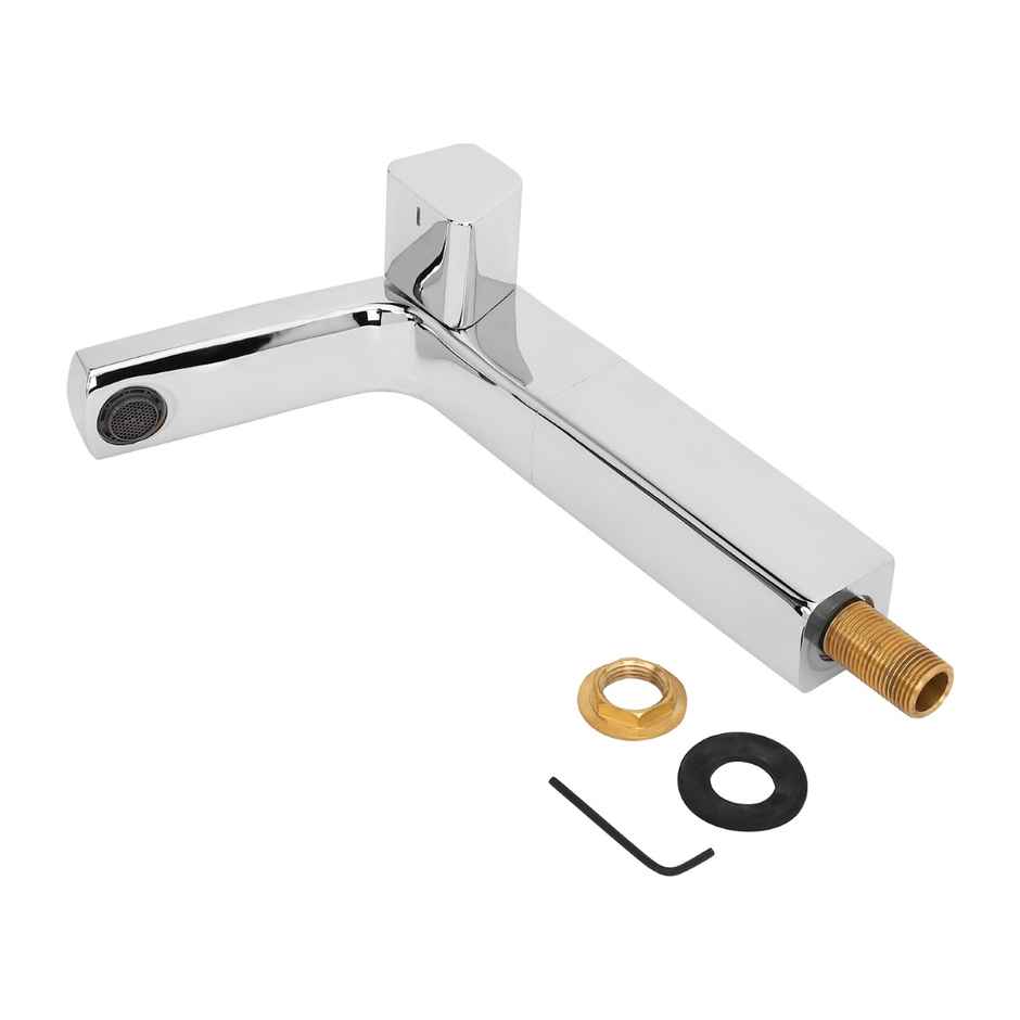 Hindware Starc Pillar Tap For Wash Basin | Cold Only | Brass With Chrome Finish