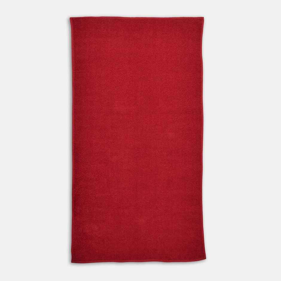 Fabindia Red Cotton Pile Hand Towel