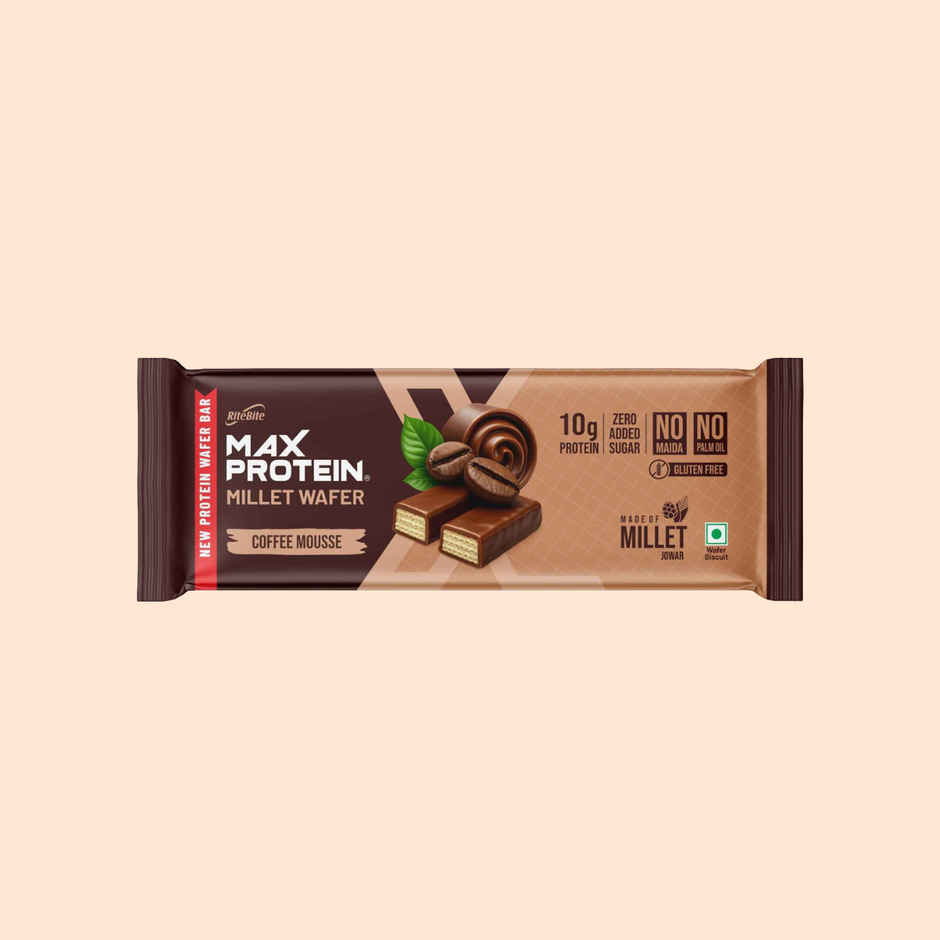 RiteBite Max Protein Coffee Mousse 10g Protein Millet Wafer Bar