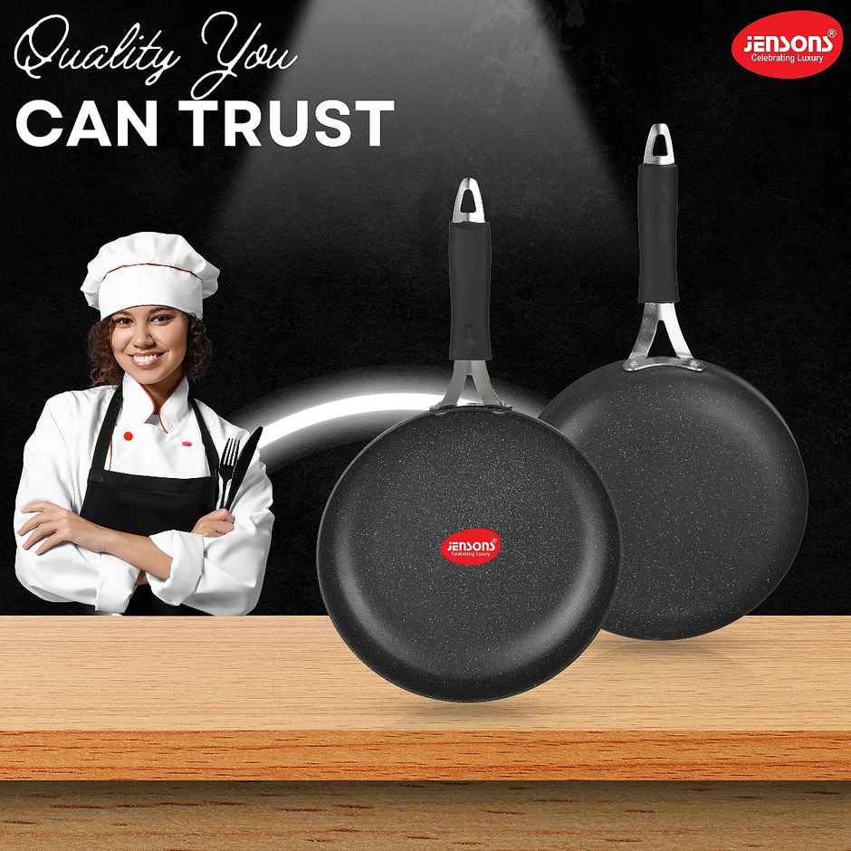 Jensons Pro Wellness Frying Pan Without Lid 22 cm Induction Compatible