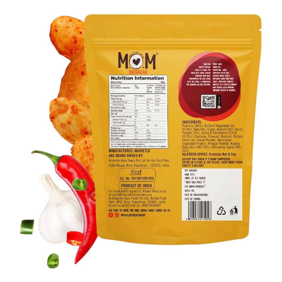 MOM Sriracha Roasted Peanuts