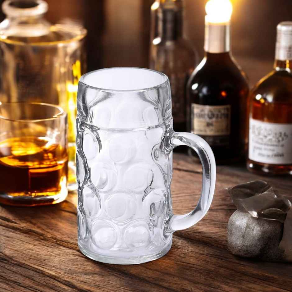 Beer Mug Jumbo Big Size Beer Glass Crystal Clear | 1000 ml | Bar Box