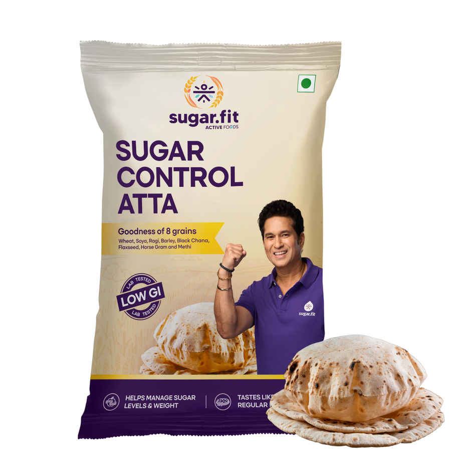 Sugar.fit Sugar Control Atta, 8-in-1 Multigrain Atta for Diabetic Care, Low GI Wheat Flour