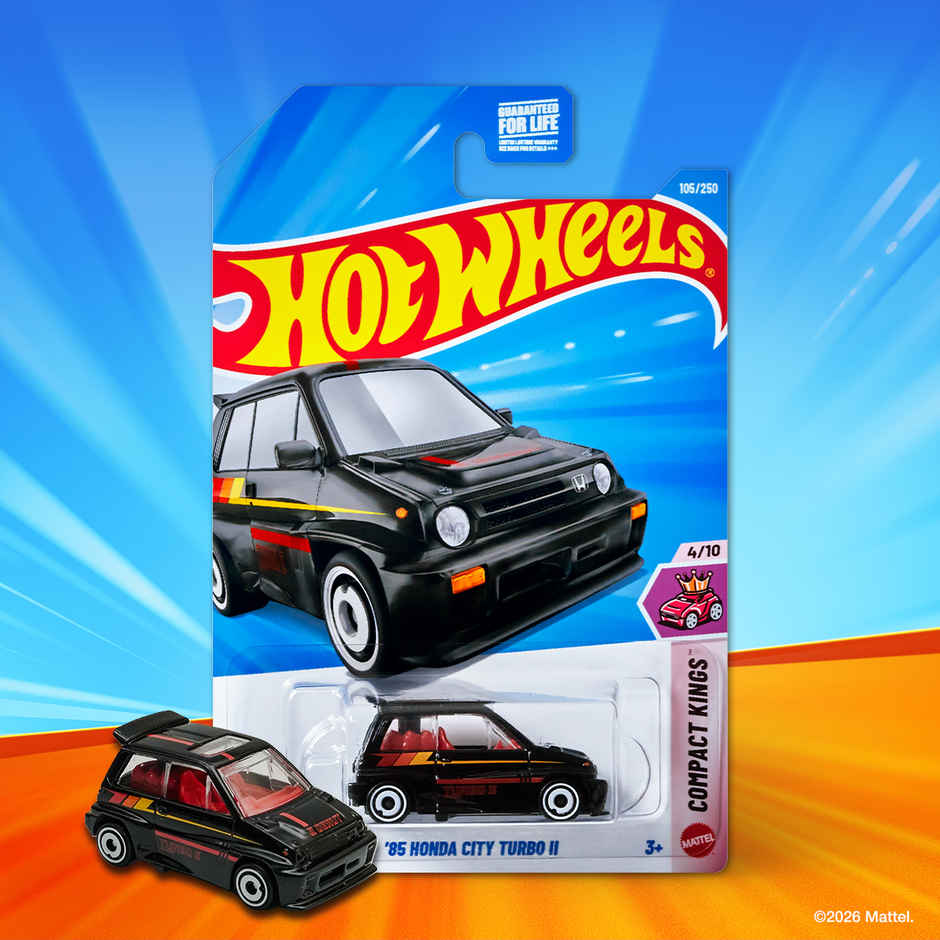 Hot Wheels Worldwide Basic Car Hw 85 Honda City Turbo Ii Toy Car For Kids And Collectors