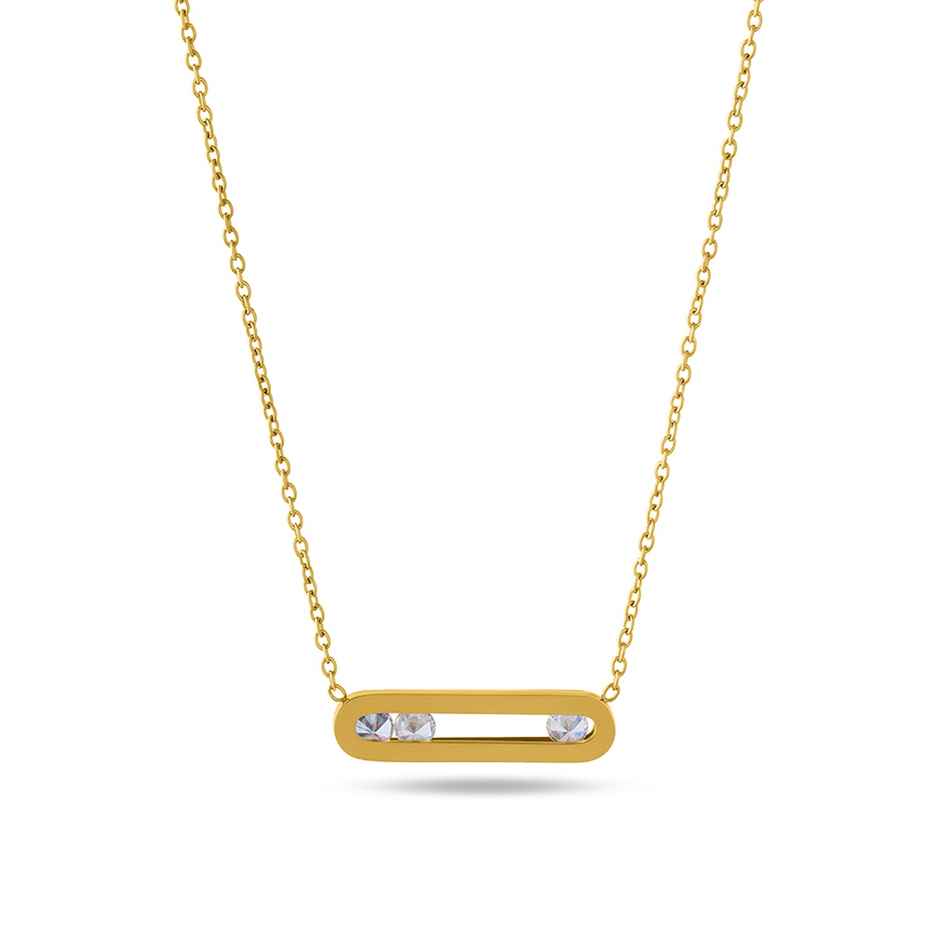 Palmonas Stones Bar Necklace for Women | Waterproof and Anti-Tarnish