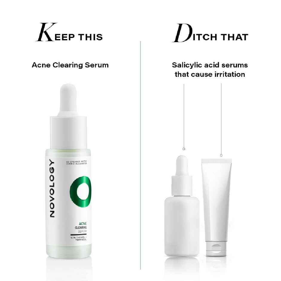 Novology Acne Clearing Serum With Thymol And Terpineol | Non-Drying, Non-Irritating