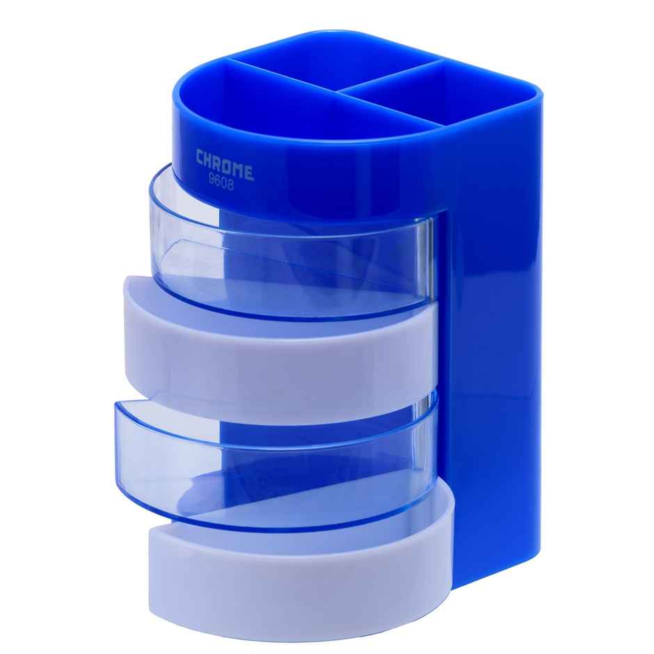 Chrome 9608 Plastic Pen Stand - Assorted