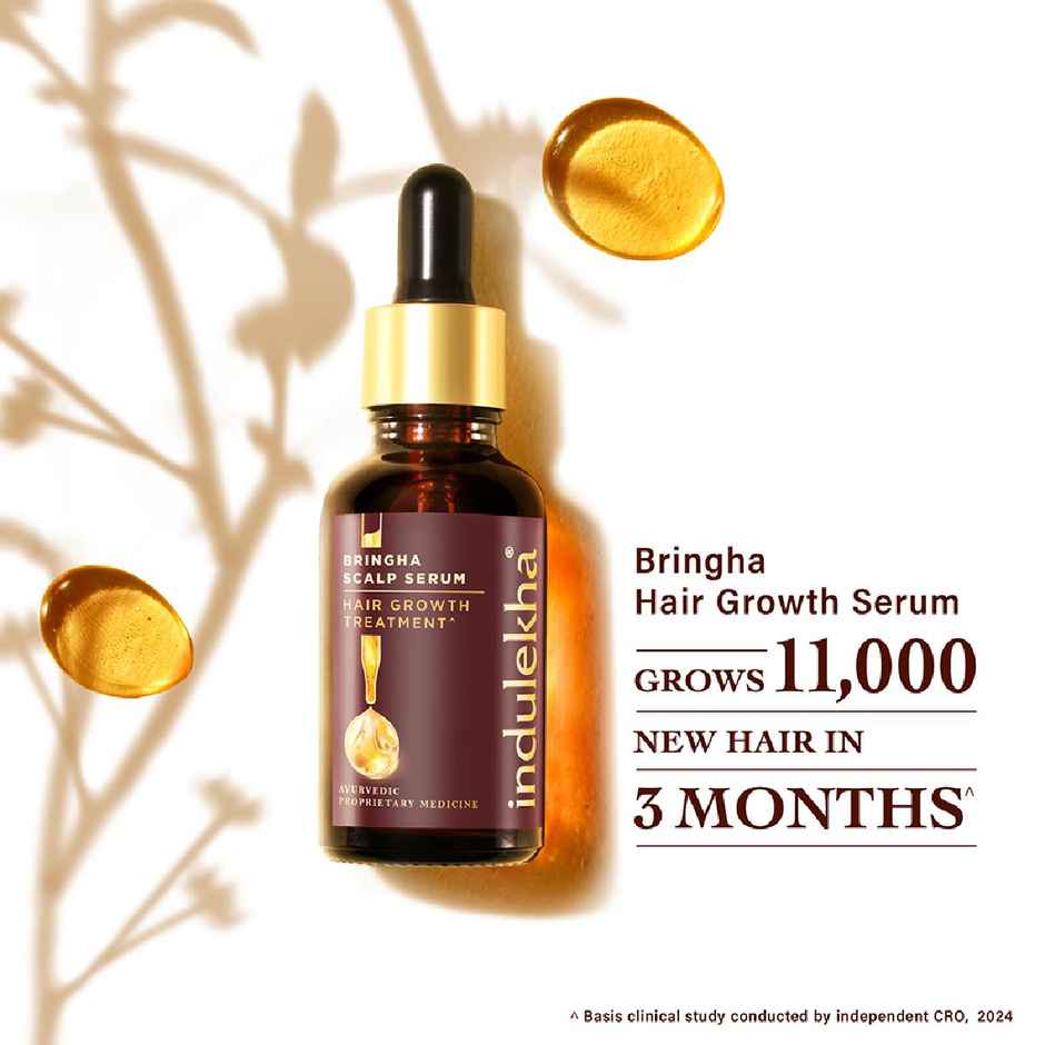 Indulekha Bringha Hair Growth Treatment Scalp Serum |Ayurvedic Hair Growth Serum