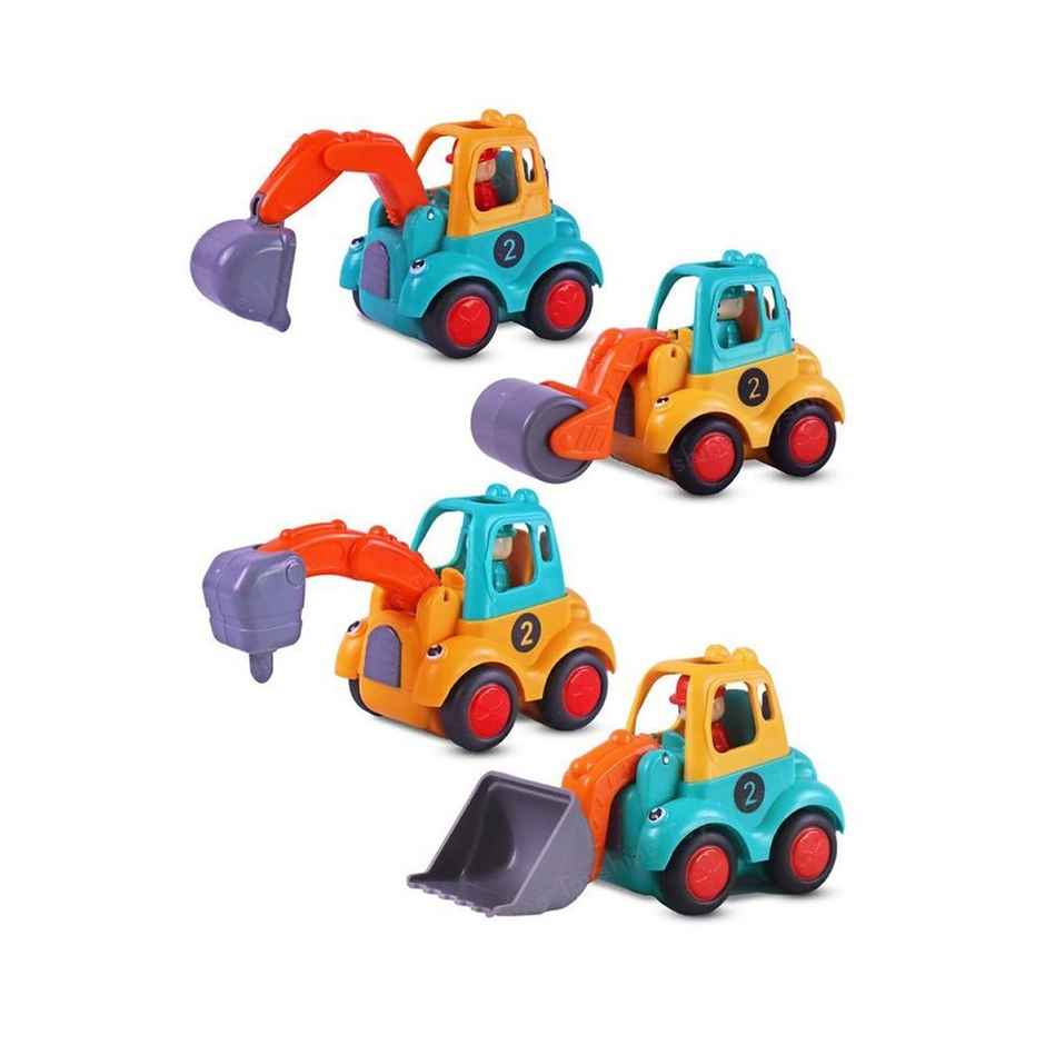 Toyshine Pack Of 3 Friction Powered Construction Vehicle Automobile Car Toy Set