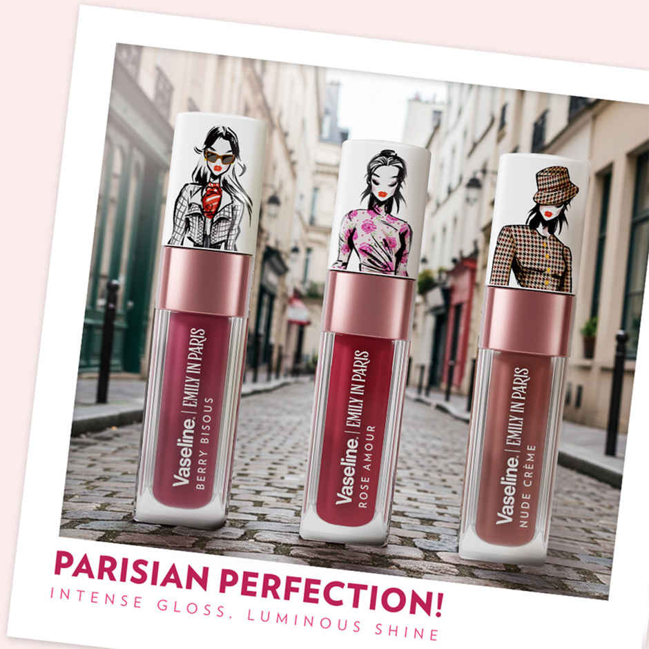 Vaseline Emily In Paris Rose Amour Lip Oil With Hyaluronic Acid & 24H Moisturisation