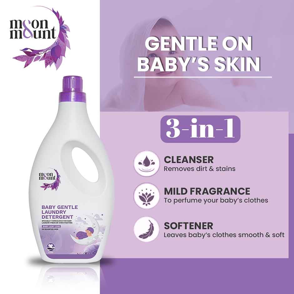 Moon And Mount Baby Laundry Liquid Detergent Washing Liquid For Baby Clothes Leaf Love | Leaf Love