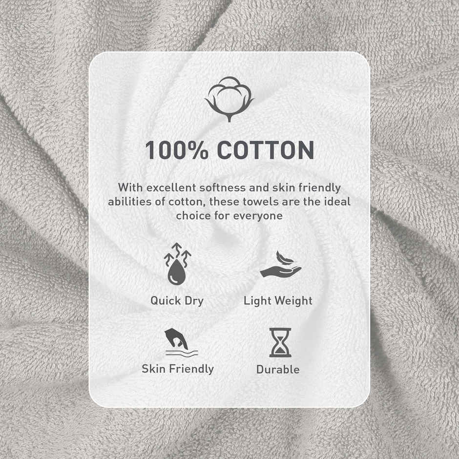 Mytrident Urban Comfort Cotton Bath Towel | Charcoal