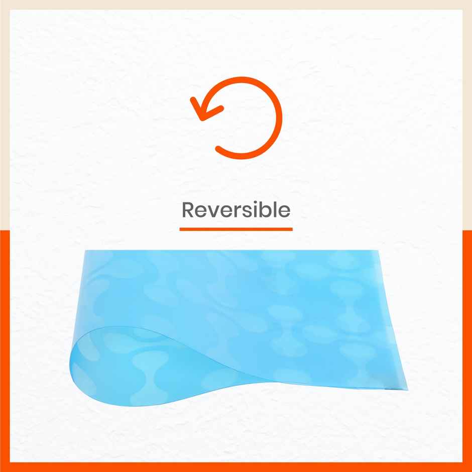 Bathla Fridge Mat | 45cm x 30 cm | Reusable, Washable, Temperature Resistant | Blue Transluscent