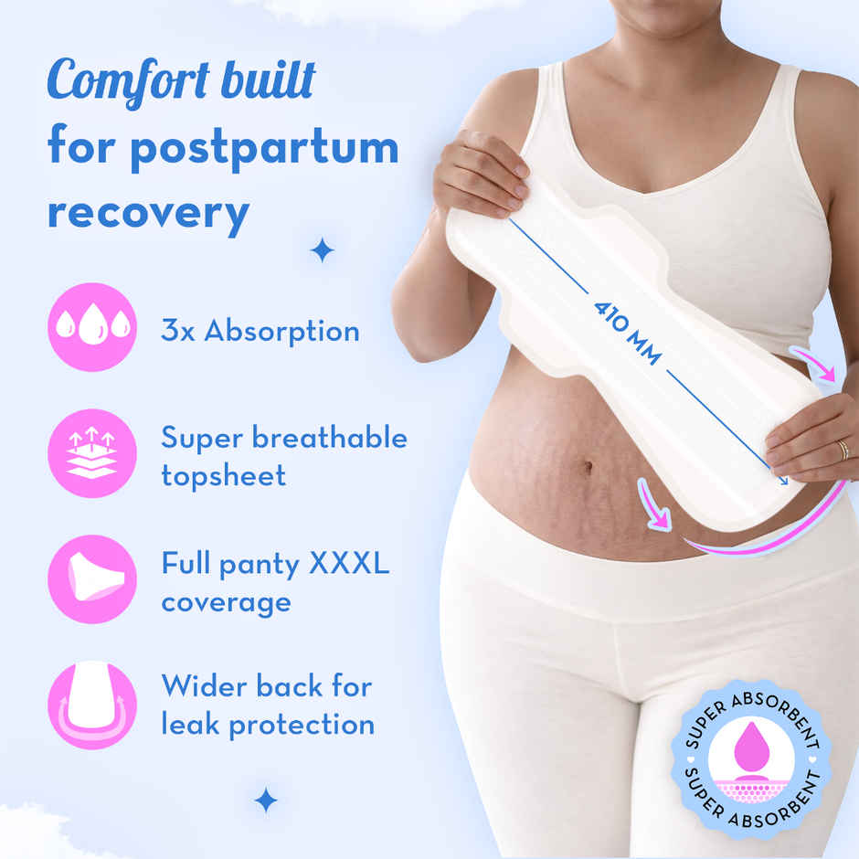 Plush Super Soft Maternity Pads 3XL | Postpartum Bleeding