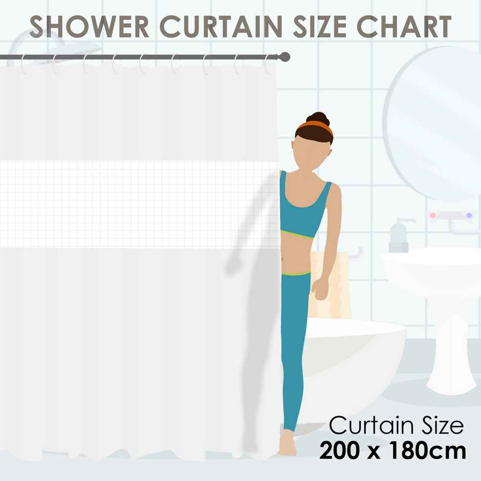 Story@Home 1 U Shower Curtains | White