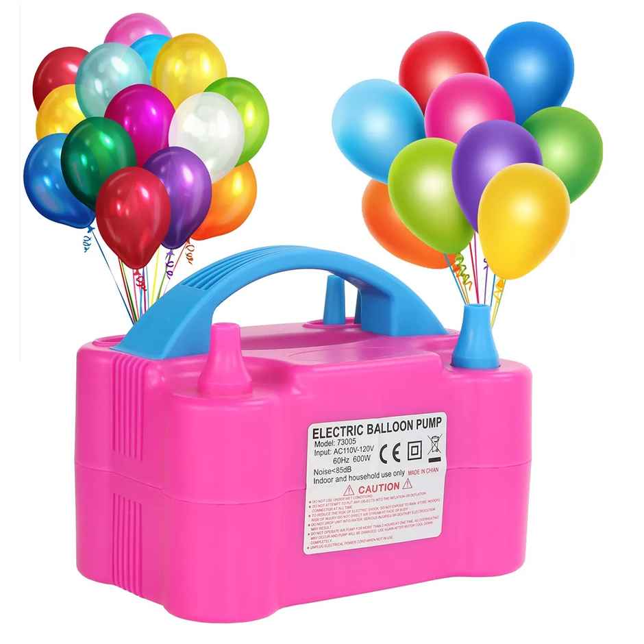Electric Balloon Pump High Power Portable 110V 220V Inflator Electric Air Pump | Chrome