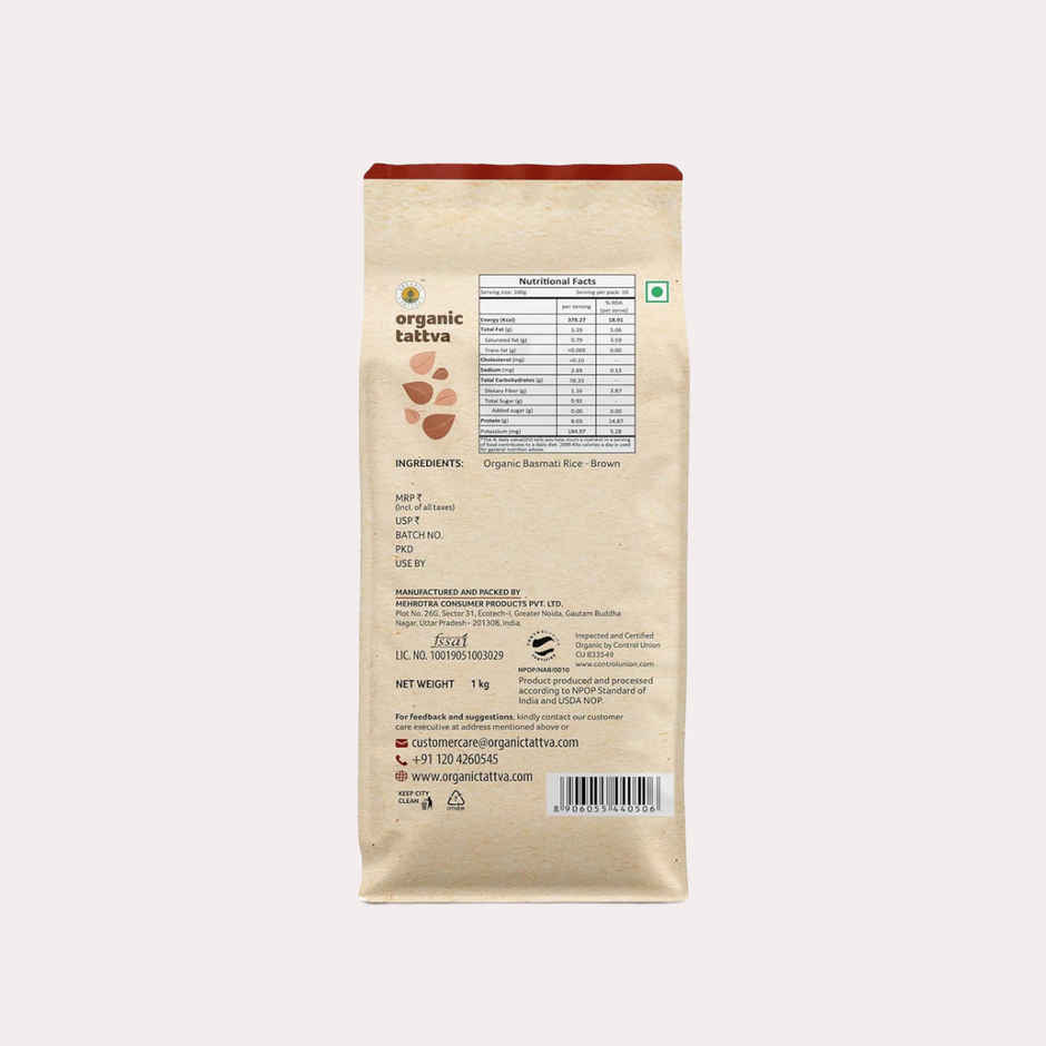 Organic Tattva Sonamasuri Rice Brown