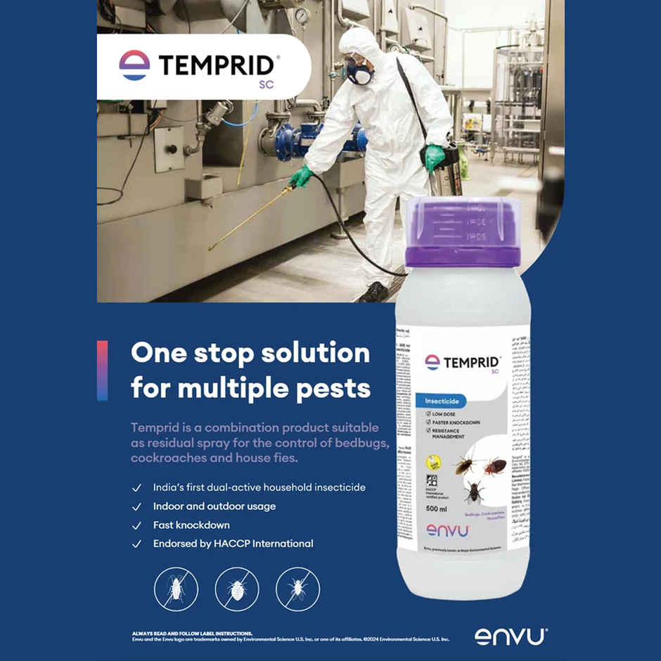 Bayer Temprid Liquid | Cockroach & Bed Bug Control | No Smell | No Kerosene | Mix With Water