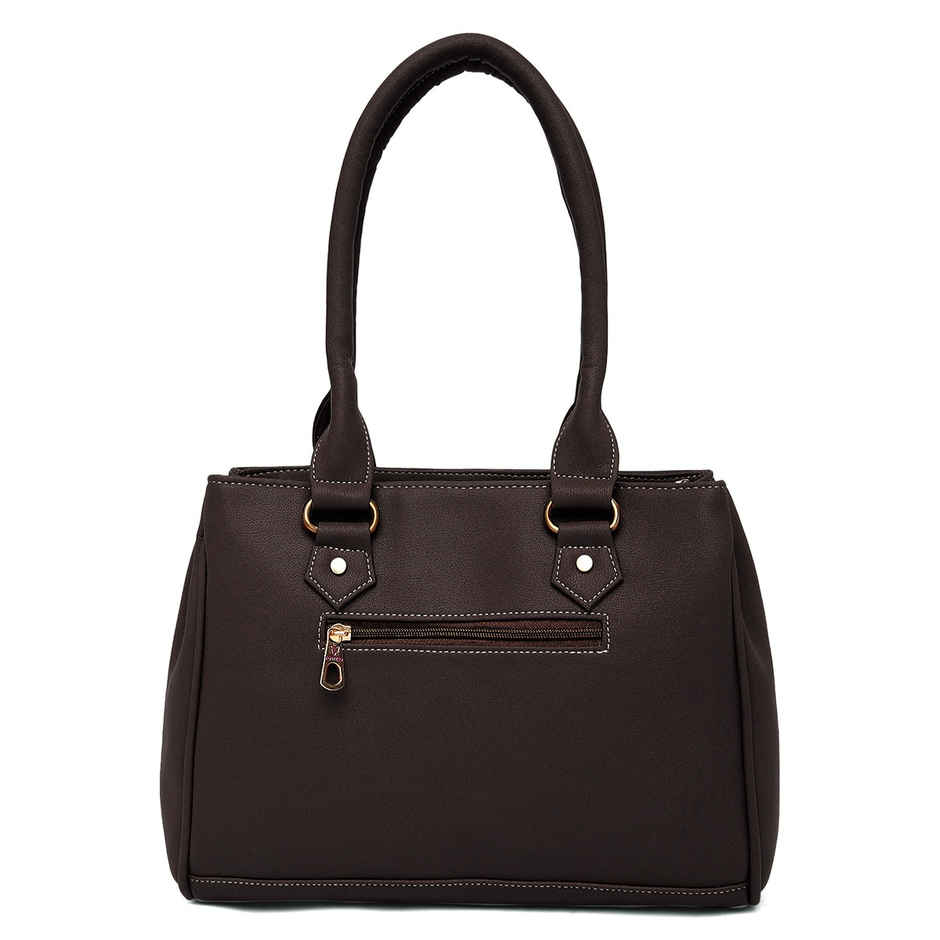 Fostelo Women's Vegan Leather Carina Handbags Shoulder Hobo Bag Ladies Purse | Brown | Large