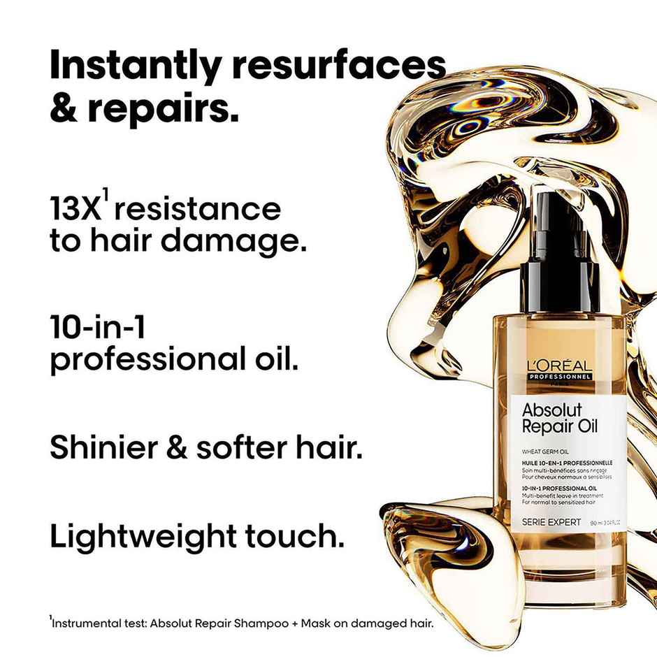 L'Oréal Professionnel Absolut Repair Shampoo (300ml) & L'Oréal Professionnel Absolut Repair Mask (250g) & L'Oréal Professionnel Absolut Repair Serum (90ml) Combo