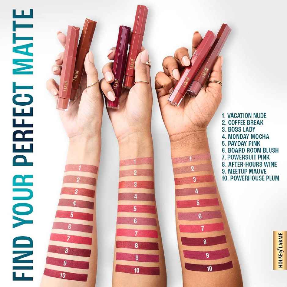 Lakme 9to5 Hya Matte Lip Liquid + Hyaluronic Acid | Vacation Nude