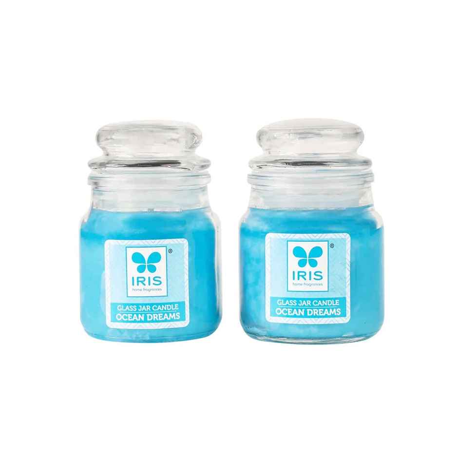 Glass Jar Scented Candles | Ocean Dream | Pack of 2 | IRIS