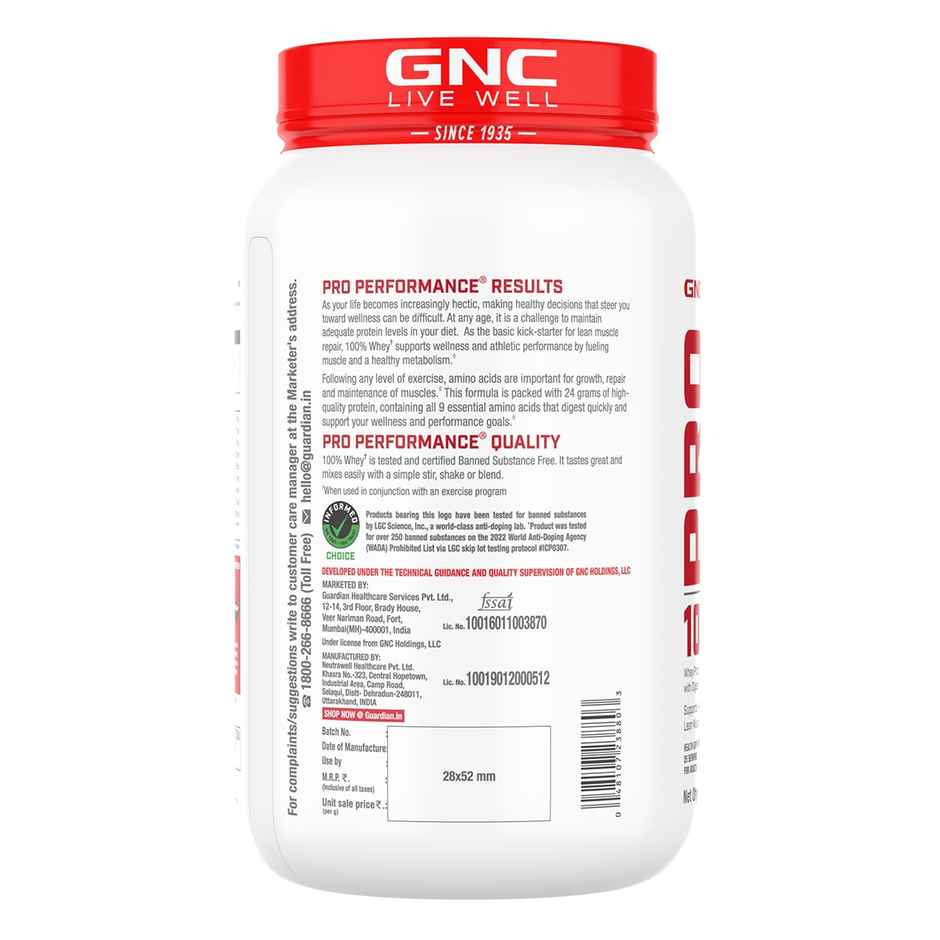 GNC Pro Performance Whey Protein Powder Chocolate Fudge
