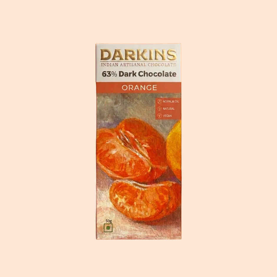 Darkins Orange Dark Chocolate Bar | 63% Rich Cocoa