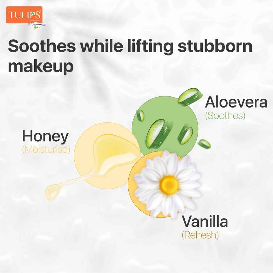 Tulips Makeup Remover Micellar Water Wipes