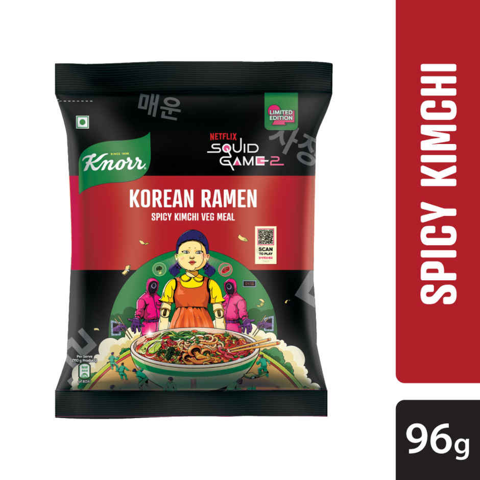 Korean Knorr Korean Ramen Spicy Kimchi Veg Meal(96gms) & Amul Cheese Slices(200gms) Combo