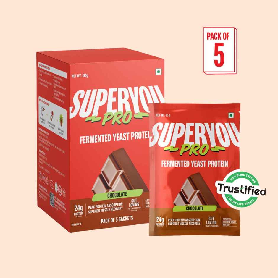 SuperYou Pro Chocolate Fermented Yeast Protein Satchets | 24g Protein
