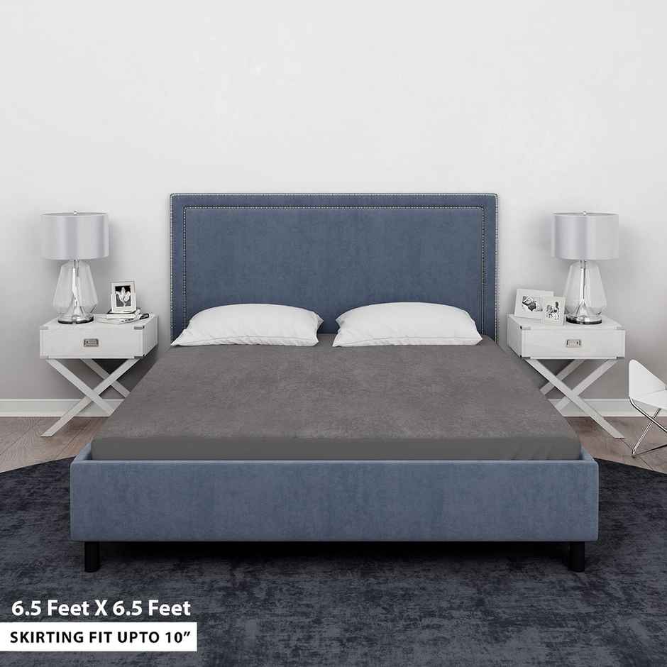 Sassoon Super King Size Bed Mattress Protector | 6.5 x 6.5 Feet | Grey