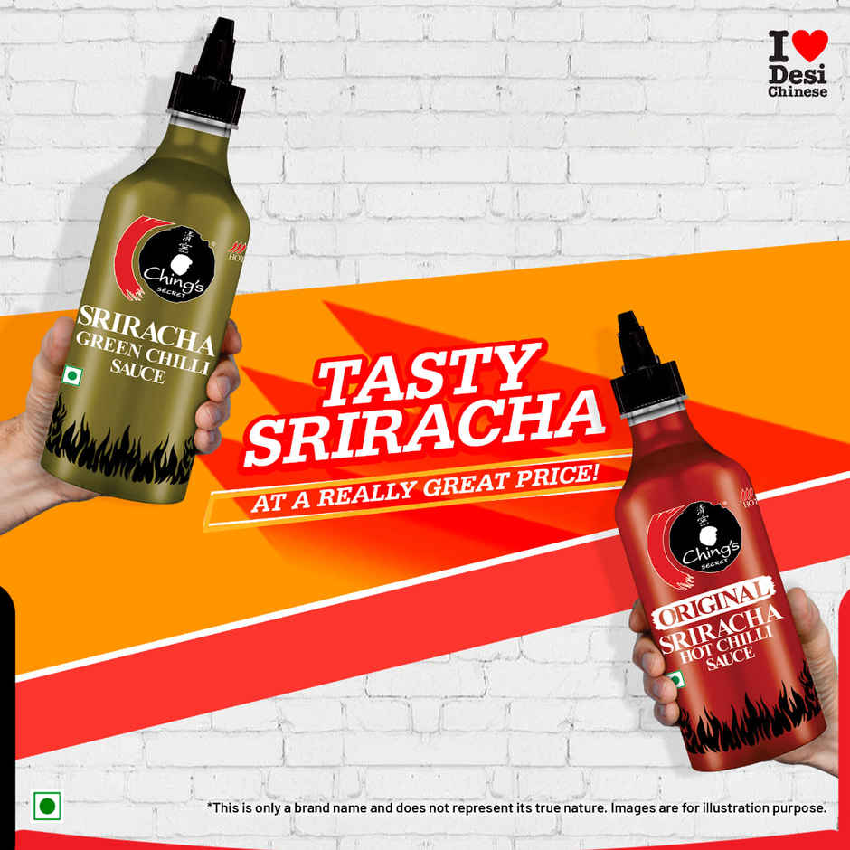 Ching's Secret Sriracha Green Chilli Sauce, Dip, Spread, Cook, Drizzle