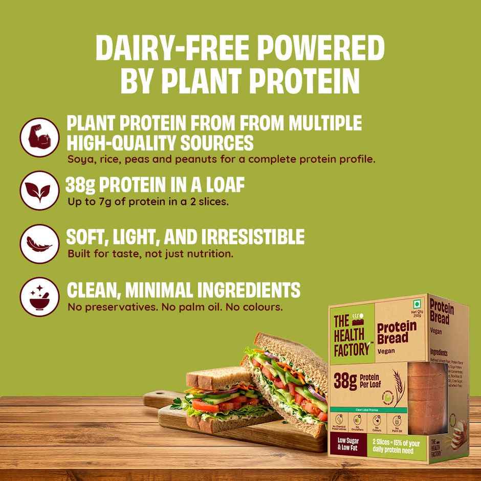 The Health Factory Vegan Protein Bread | 38g High Protein