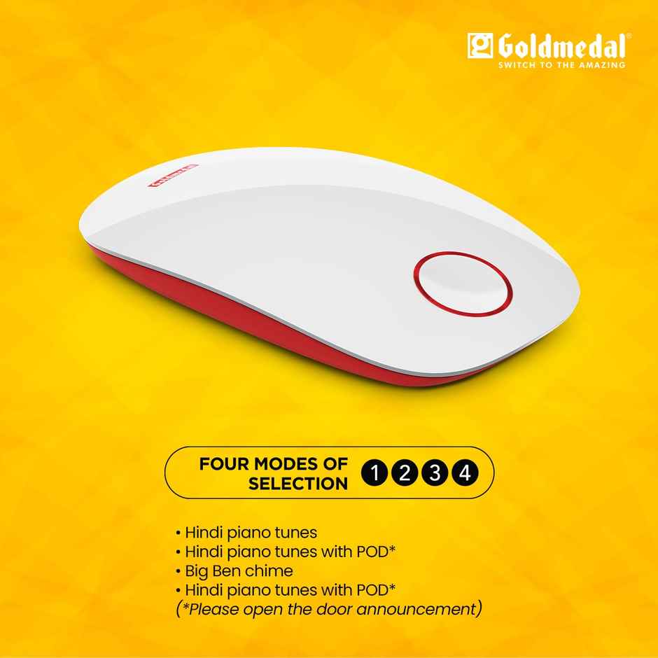 Gold Medal Salsa Polyphonic Door Bell | Calling Bell for Home | Door Bell for Office,School | Multitune Musical Wall Mounted Bell