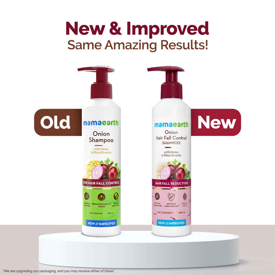 Mamaearth Onion Shampoo for Anti Hair Fall & Hair Growth with Onion Oil & Plant Keratin