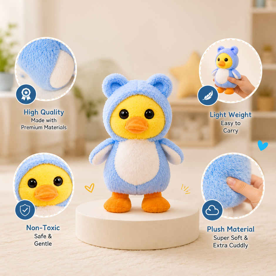 ToyTales Hoodie Duck Plush Toy | Stuffed Animal Soft Toy | Birthday Gift for Kids | Gift Baby | 25cm